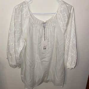 A New Day Cream Top Large NWT